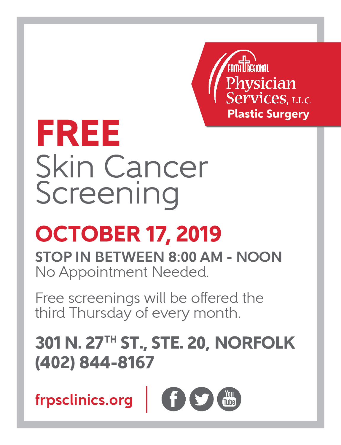 Free Skin Cancer Screening ad
